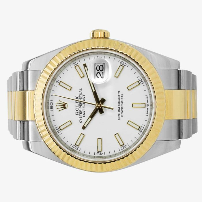 Rolex Oyster Perpetual Datejust 41 BiMetal White 126333 Luxe Watches