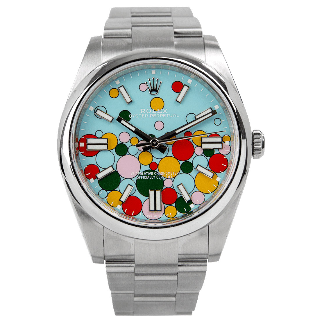 Rolex Oyster Perpetual 41mm ‘Celebration Dial’ Stainless Steel 124300 Luxe Watches
