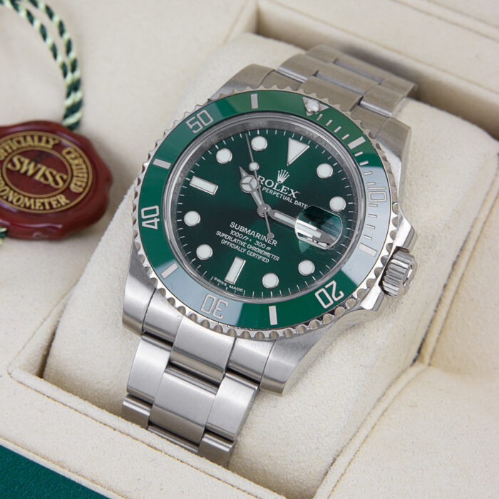 Rolex Oyster Perpetual Submariner Stainless Steel “Hulk” 116610LV ...