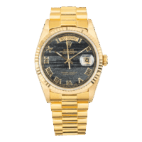 Rolex Oyster Perpetual Day-Date 18kt Yellow Gold Ferrite Stone Dial 36mm 18238